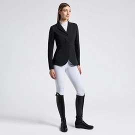 Damski frak R-EVO Light Tech Knit Zip Cavalleria Toscana GGD037 - czarny