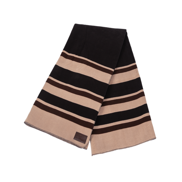 Osuszająca derka Kentucky Heavy Fleece Rug Square Stripes - brązowa