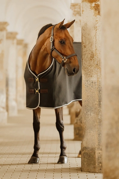 Derka wełniana Kentucky Fleece Rug Show Vegan Wool - szara