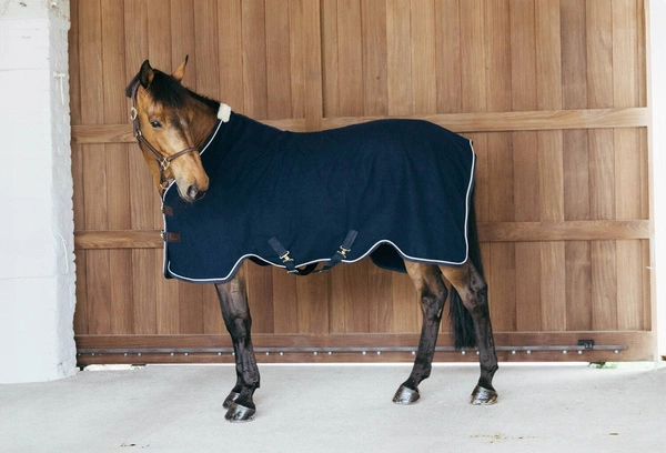 Derka wełniana Kentucky Fleece Rug Vegan Wool - granatowa