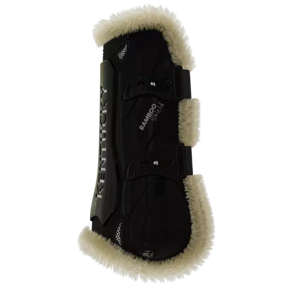  Kentucky Bamboo Vegan Sheepskin Tendon Boots Elastic na przednie nogi - czarne