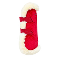 Kentucky Ochraniacze Bamboo Vegan Sheepskin Tendon Boots Elastic Velvet na przednie nogi - czerwone