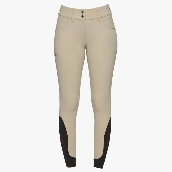 Bryczesy American Full Grip z wysokim stanem Cavalleria Toscana - beżowe