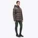Płaszcz z paskiem Long Hooded Nylon Puffer Cavalleria Toscana - ciemnobeżowy