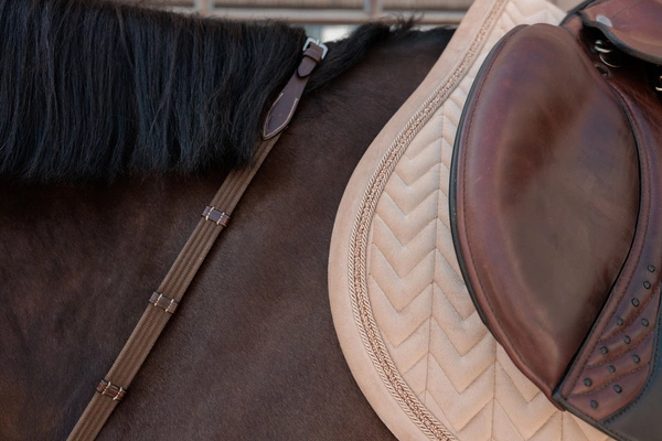 Kentucky czaprak Velvet Mini Pearls - beżowy