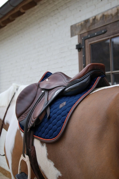 Kentucky czaprak Onion Quilt Neon Leather - granatowy