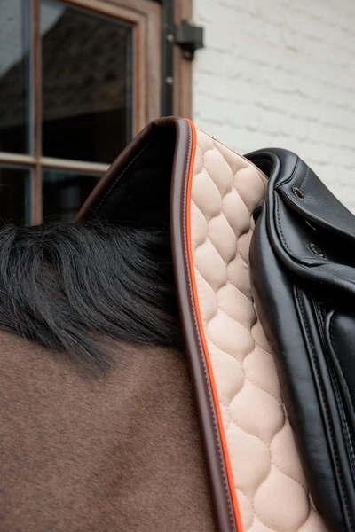 Kentucky czaprak Onion Quilt Neon Leather - beżowy