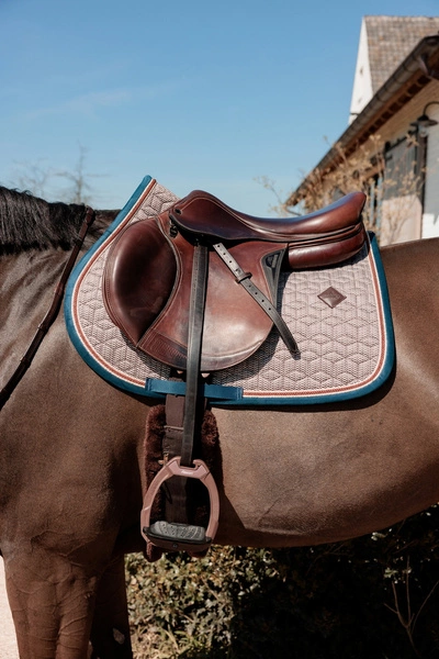 Kentucky czaprak Pied de Poule - beżowo-granatowy