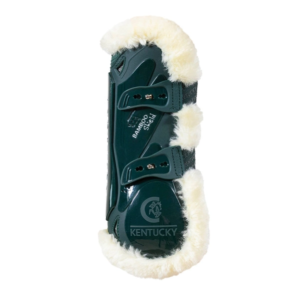 Kentucky Bamboo Vegan Sheepskin Tendon Boots Elastic na przednie nogi - ciemna zieleń