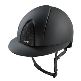 Kask KEP Smart NOVA POLO Textile Star Black - czarny z czarnymi paskami