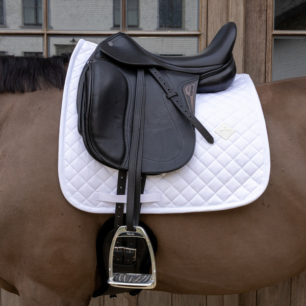 Kentucky czaprak Skin Friendly Saddle Pad Sheepskin Diamond - biały
