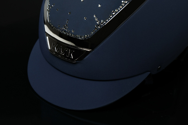 Kask Dogma Chrome Arctic Swarovski KASK - granatowy ze srebrnymi dodatkami
