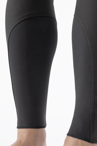 Męskie bryczesy Equiline Grafton z materiałowym lejem kolanowym - czarne