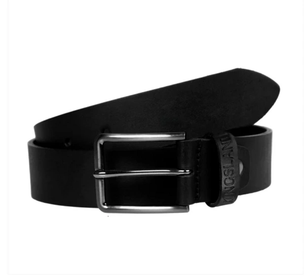 Pasek Kingsland Classic Unisex Leather Belt - czarny