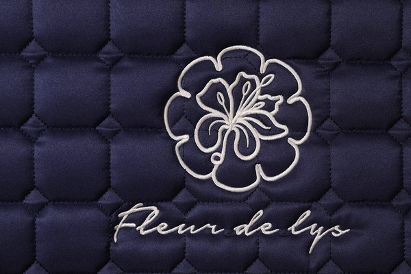 Czaprak Fleur de Lys Classic Premium - granatowo-kremowy