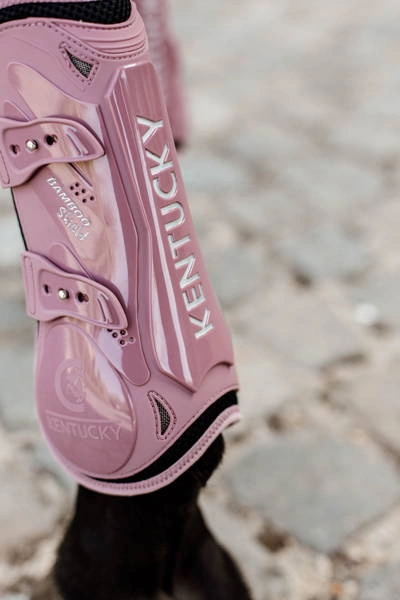 Kentucky Bamboo Tendon Boots Elastic na przednie nogi - różowe