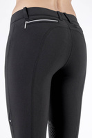 Damskie bryczesy Equiline Ash z kolanowym lejem X-Grip - czarne