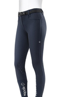 Damskie bryczesy Eqode by Equiline Delma z lejem kolanowym Q-Grip - granatowe