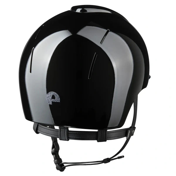 Kask KEP Smart NOVA Polish Star Sliver - czarny z czarnymi paskami