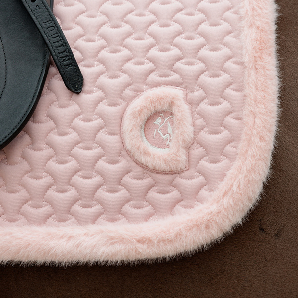 Kentucky czaprak Fake Fur Plaited Quilt - różowy