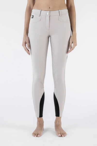 Damskie bryczesy Equiline Cedar z pełnym lejem - beżowe