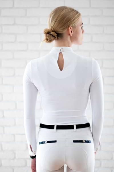Koszula konkursowa Fleur de Lys Equestrian Ruby - biała