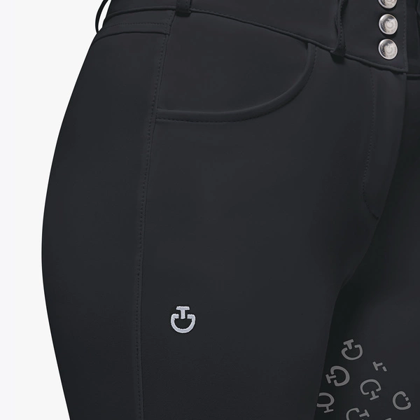 Bryczesy Full Grip z wysokim stanem Cavalleria Toscana - czarne