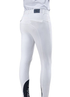 Bryczesy Eqode by Equiline Davis z kolanowym lejem Q-Grip - białe