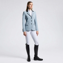 Damski frak Grand Prix Perforated Riding Jacket Cavalleria Toscana GGD024 - błękitny