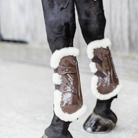  Kentucky Bamboo Vegan Sheepskin Tendon Boots Elastic na przednie nogi - brązowe 