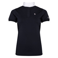 Damska koszula konkursowa Kingsland Classic Soft Short-Sleeved - granatowa