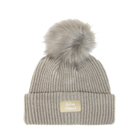 Czapka zimowa Kentucky Pompom - beżowa