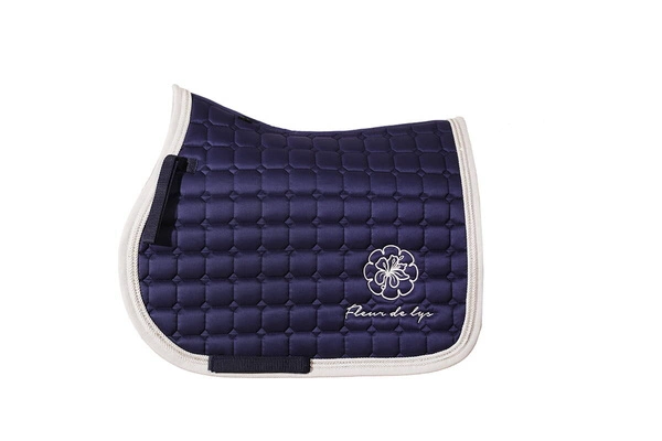 Czaprak Fleur de Lys Classic Premium - granatowo-kremowy