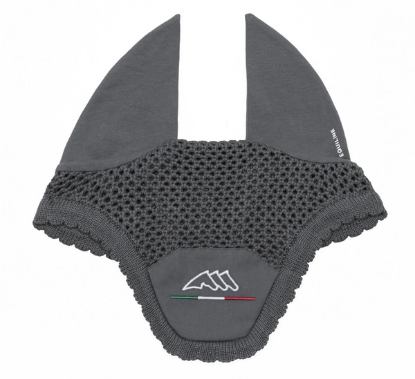 Komplet czaprak + nauszniki Equiline EQflaggy - szary