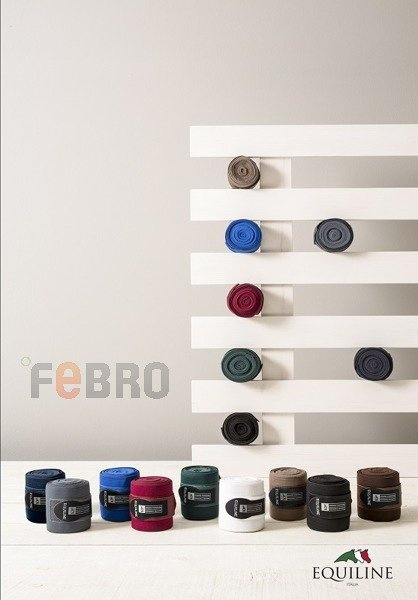 Bandaże treningowe elastyczno-polarowe Equiline - bordowe