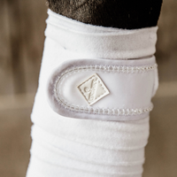 Kentucky bandaże Polar Fleece Pearls - białe
