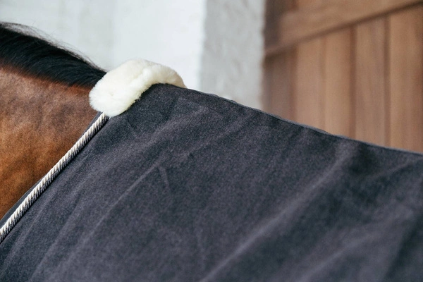 Derka wełniana Kentucky Fleece Rug Vegan Wool - szara