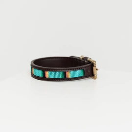 Obroża Kentucky Handmade Pearls - błękitna