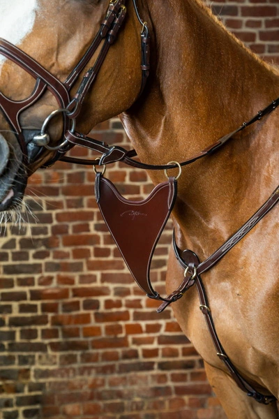 Skórzany wytok Bib Dy'on D Collection - brązowy