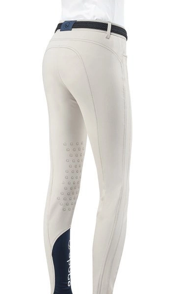 Damskie bryczesy Eqode by Equiline Delma z lejem kolanowym Q-Grip - beżowe