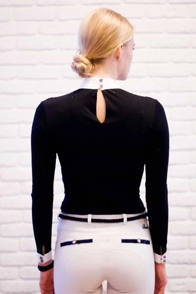 Koszula konkursowa Fleur de Lys Equestrian Holly - czarna