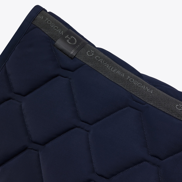 Czaprak Cavalleria Toscana Orbit Quilted - granatowy z białym logo