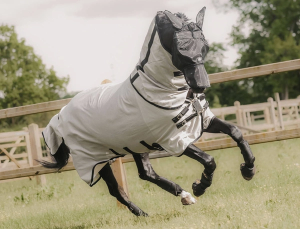 Kentucky maska na owady Classic - z uszami i osłoną na nos - czarna