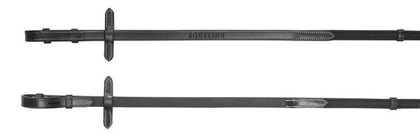 Wodze skórzano-gumowe 5/8" Equiline BJ151 - brązowe