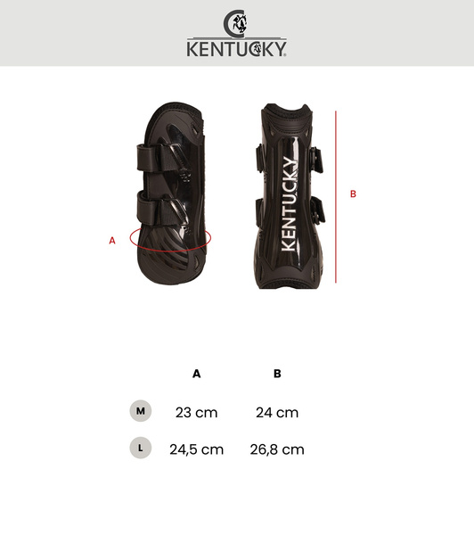Kentucky ochraniacze Tendon Boots Bamboo Velcro - czarne