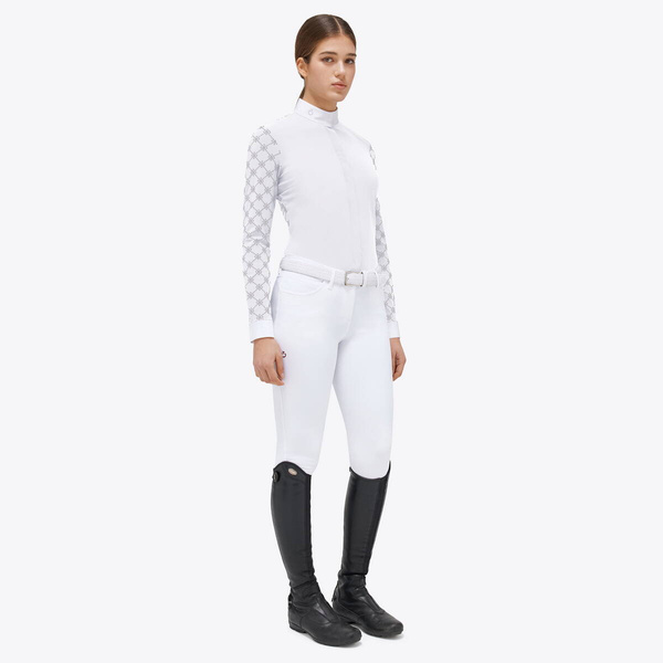 Koszula konkursowa Mini Orbit Flock Printed Jersey Cavalleria Toscana CAD246 - biała