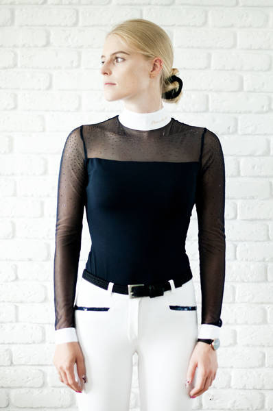 Koszula konkursowa Fleur de Lys Equestrian Cindy - granatowa