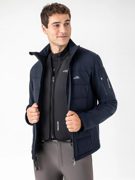 Męski softshell do kamizelki Equiline Airbag - granatowy