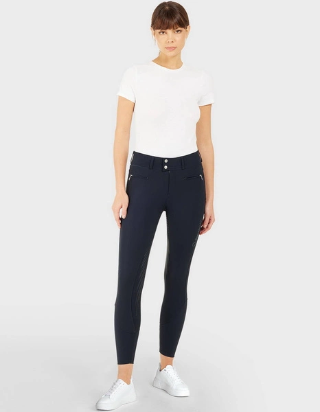 Damskie bryczesy Samshield Clara z pełnym lejem - granatowe