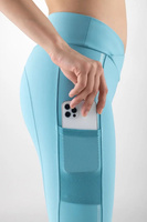Legginsy z wysokim stanem z pełnym lejem Equiline Gesrifh - błękitne